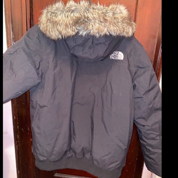 TNF The North Face Gotham Down Coat Dryvent EUC Gray with removable fur collar - Picture 6 of 7